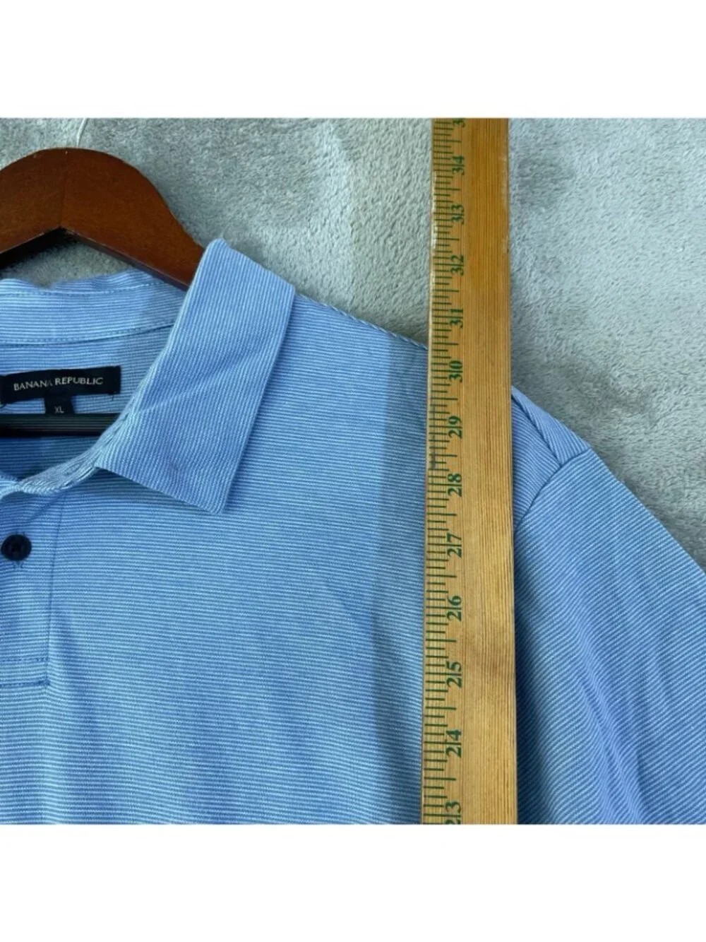Banana Republic Men's XL Blue Short Sleeve Polo Shirt 100% Cotton